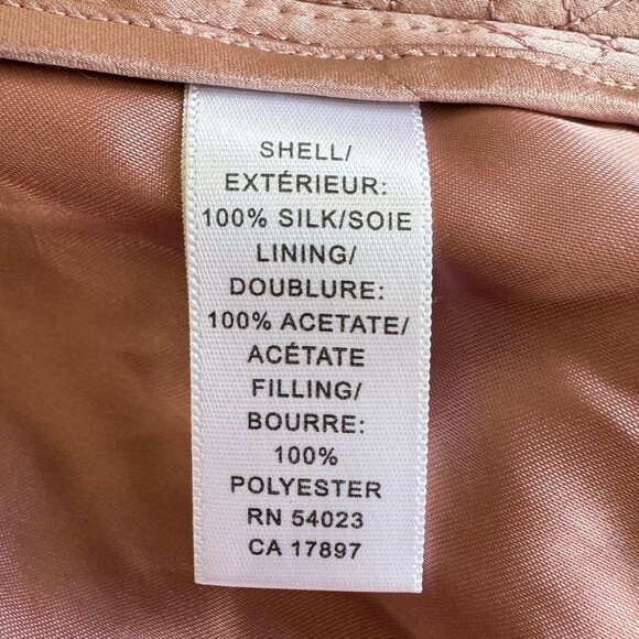 BANANA REPUBLIC Vintage Pink Quilted Silk Jacket - Picture 6 of 9